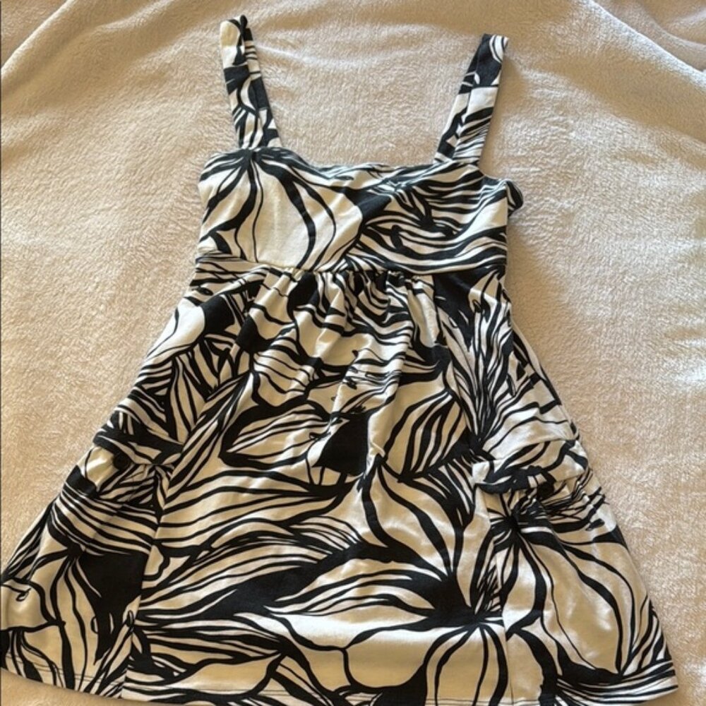 Speechless Black and White Floral Mini Dress